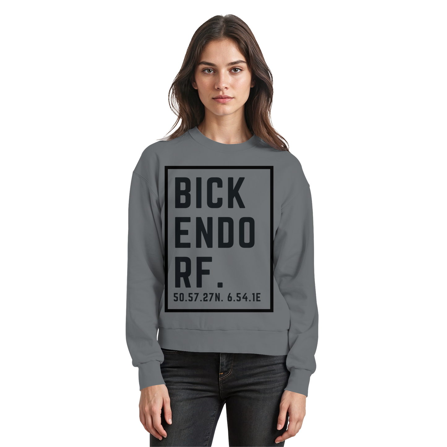 Bickendorf Koordinaten (großer Druck auf der Brust) - Basic Sweatshirt