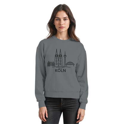 Köln Skyline (großer Druck auf der Brust) - Basic Sweatshirt