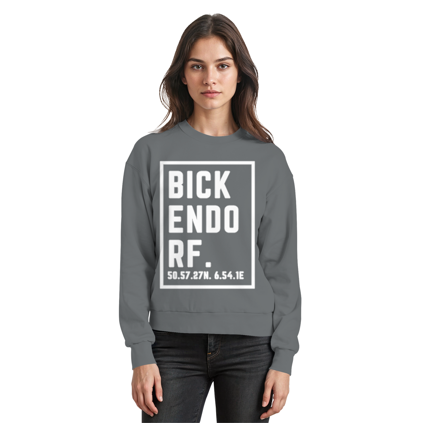Bickendorf Koordinaten (großer Druck auf der Brust) - Basic Sweatshirt