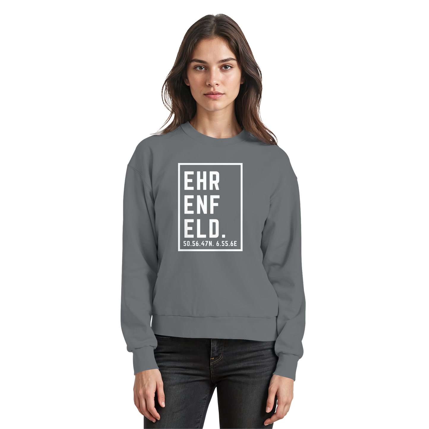 Ehrenfeld Koordinaten (großer Druck auf der Brust) - Basic Sweatshirt