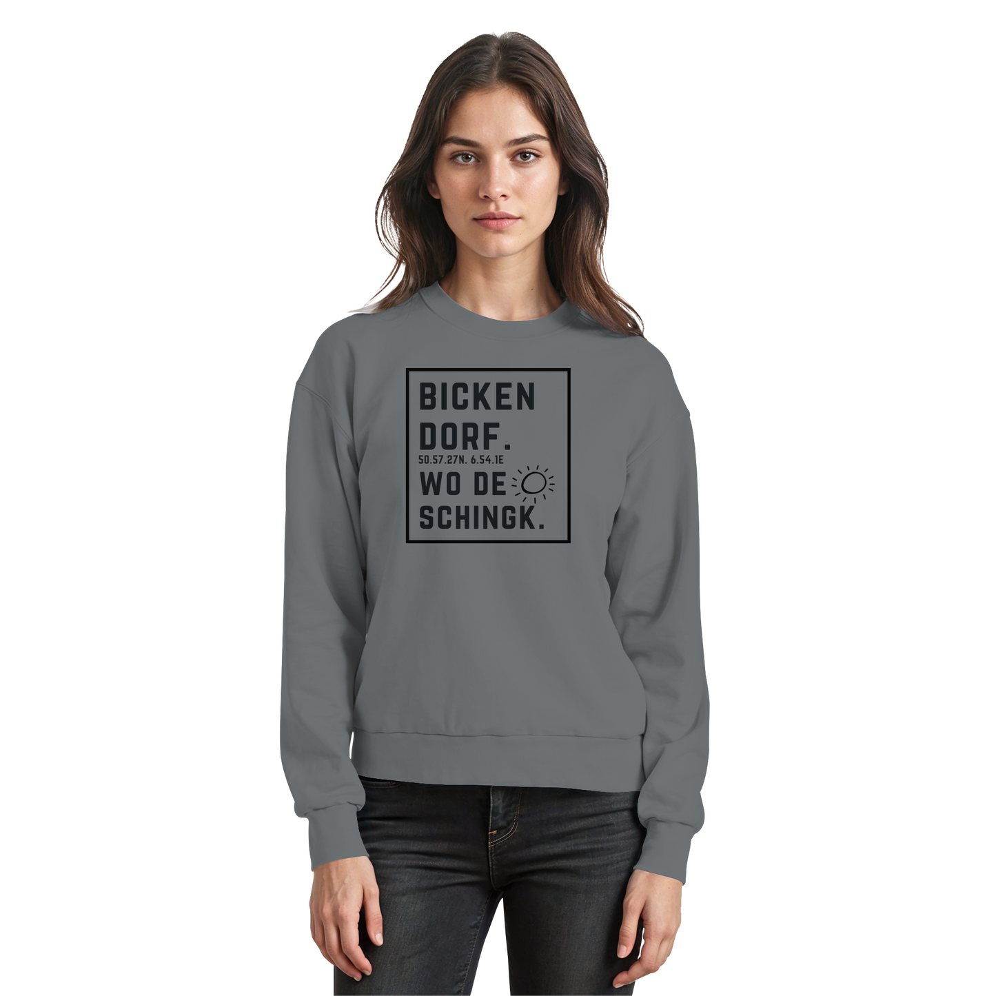 Wo de Sonn schingk - Bickendorf Druck  - Basic Sweatshirt