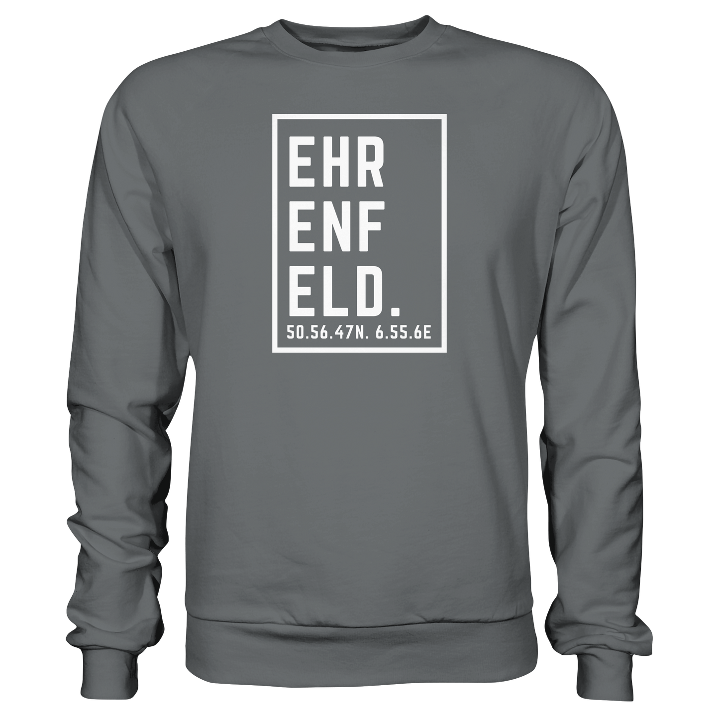 Ehrenfeld Koordinaten (großer Druck auf der Brust) - Basic Sweatshirt