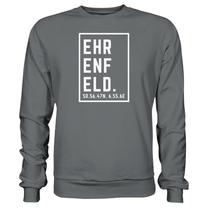 Ehrenfeld Koordinaten (großer Druck auf der Brust) - Basic Sweatshirt