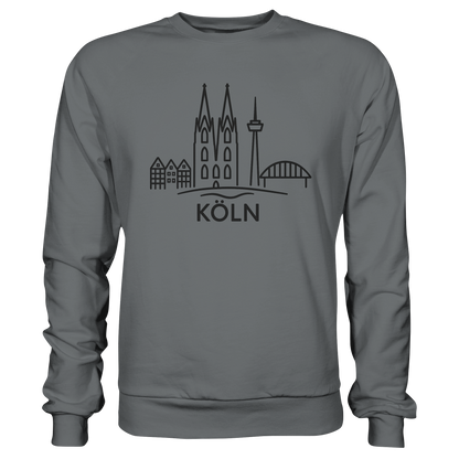 Köln Skyline (großer Druck auf der Brust) - Basic Sweatshirt