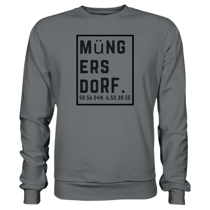 Müngersdorf Koordinaten (großer Druck auf der Brust) - Basic Sweatshirt
