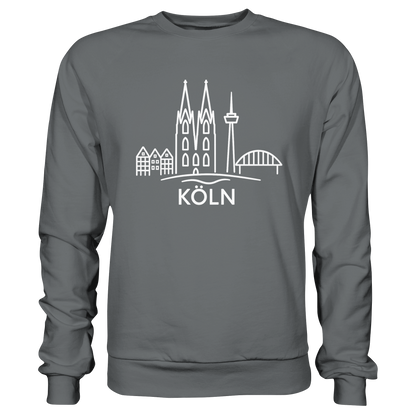Köln Skyline (großer Druck auf der Brust) - Basic Sweatshirt