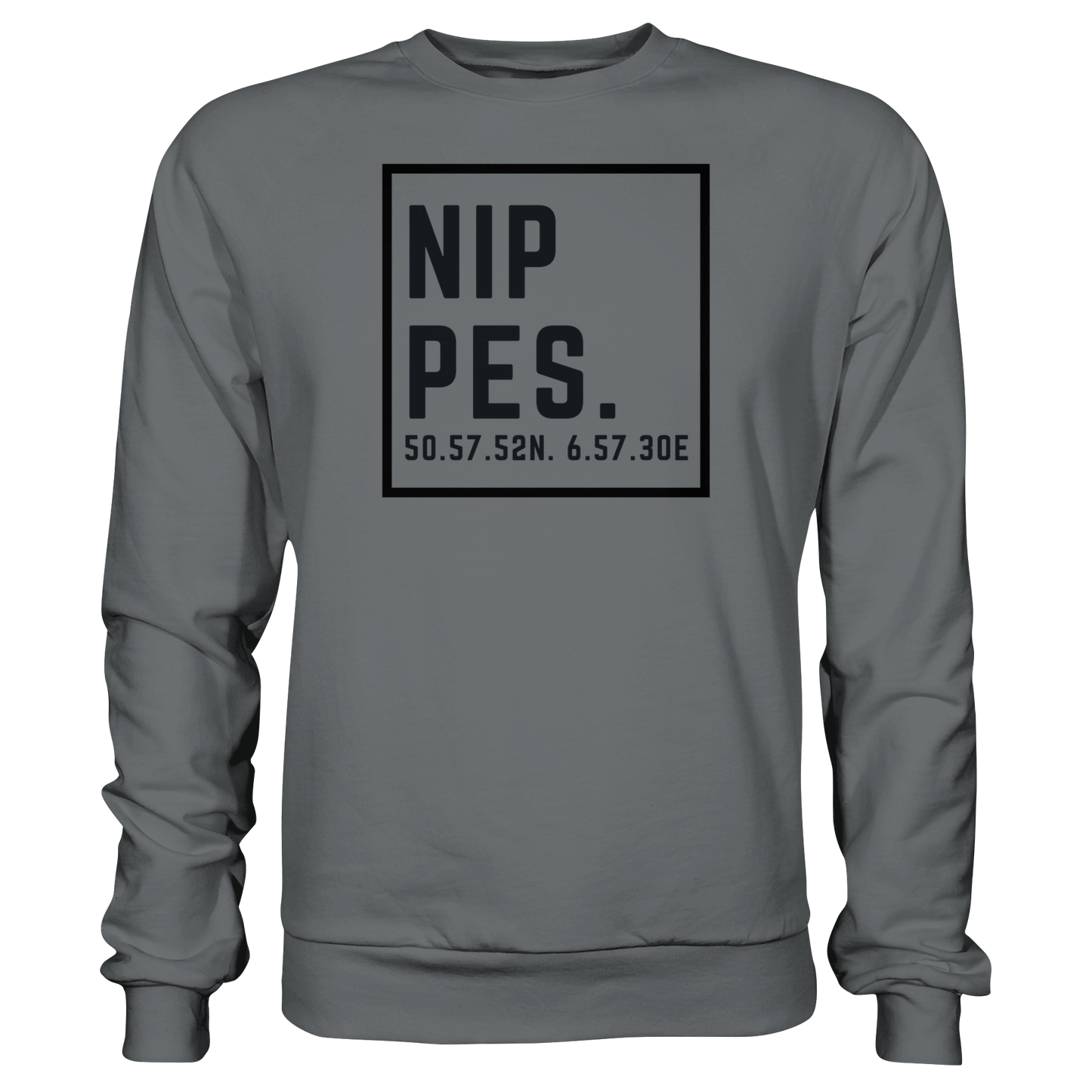 Nippes Koordinaten (großer Druck auf der Brust) - Basic Sweatshirt