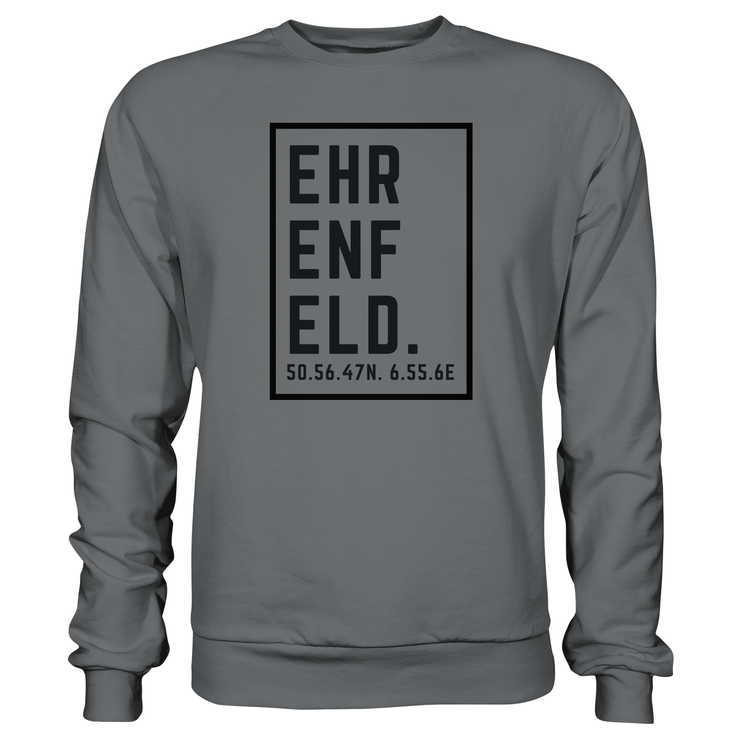 Ehrenfeld Koordinaten (großer Druck auf der Brust) - Basic Sweatshirt