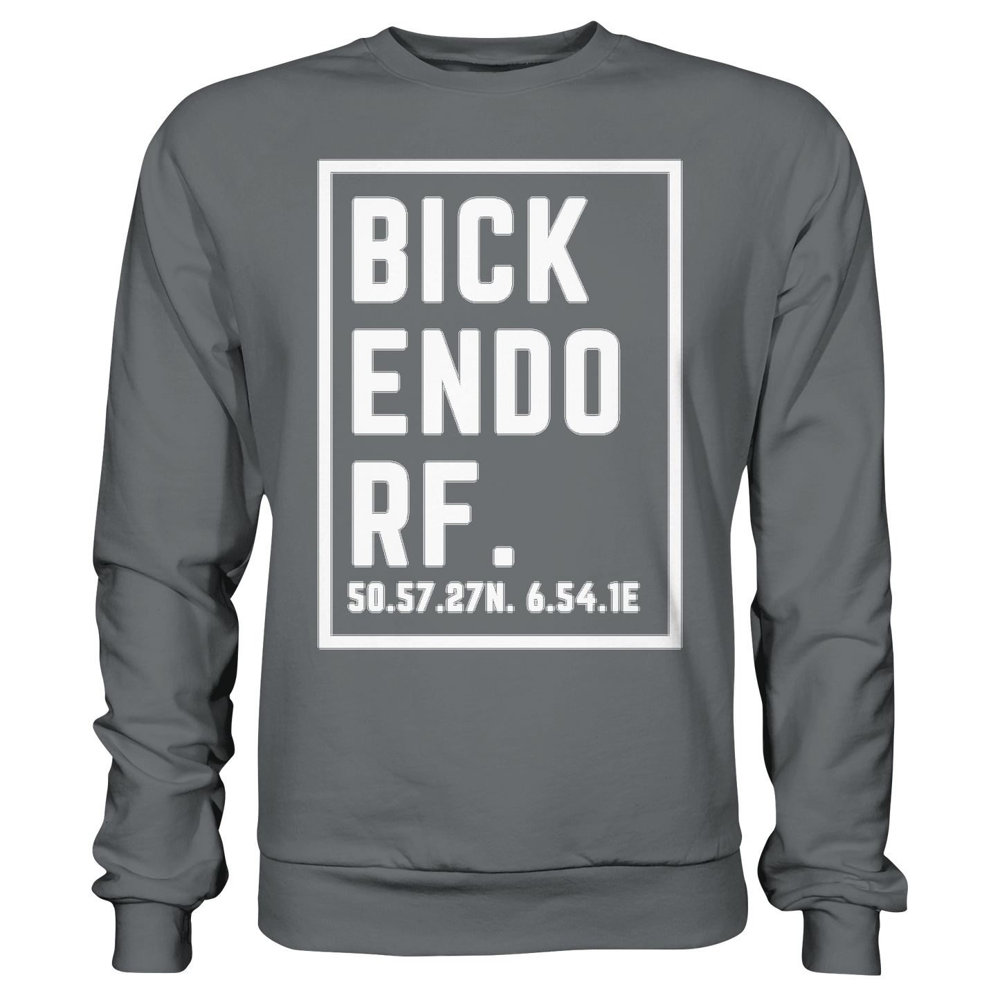 Bickendorf Koordinaten (großer Druck auf der Brust) - Basic Sweatshirt