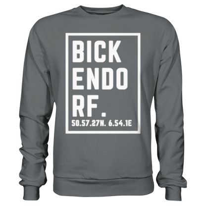 Bickendorf Koordinaten (großer Druck auf der Brust) - Basic Sweatshirt
