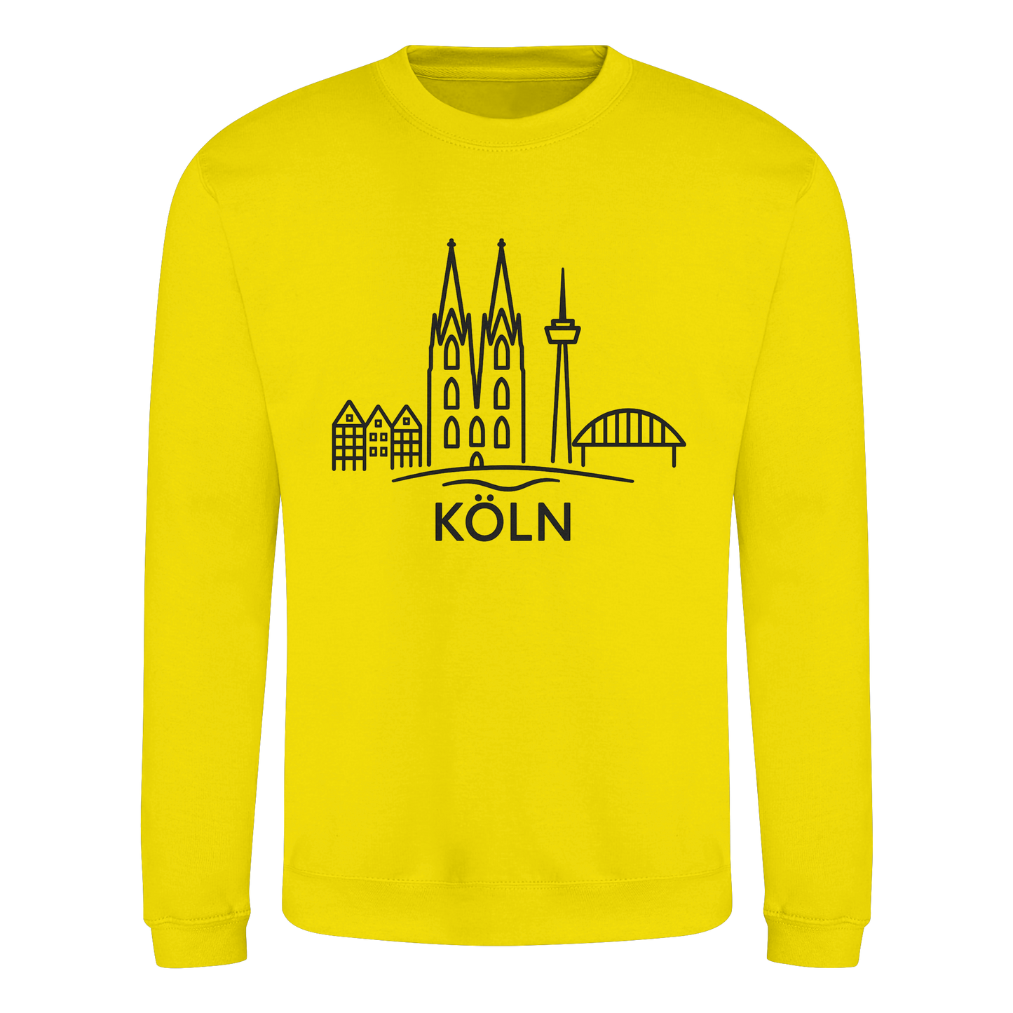 Köln Skyline (großer Druck auf der Brust) - Basic Sweatshirt