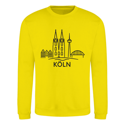 Köln Skyline (großer Druck auf der Brust) - Basic Sweatshirt