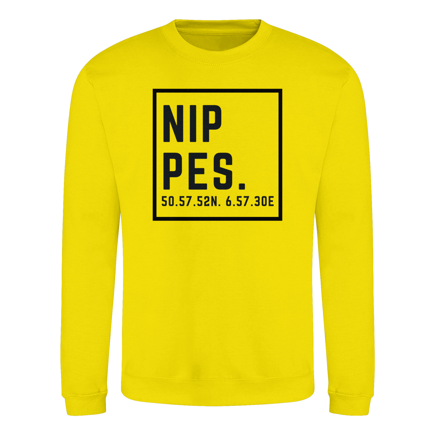 Nippes Koordinaten (großer Druck auf der Brust) - Basic Sweatshirt