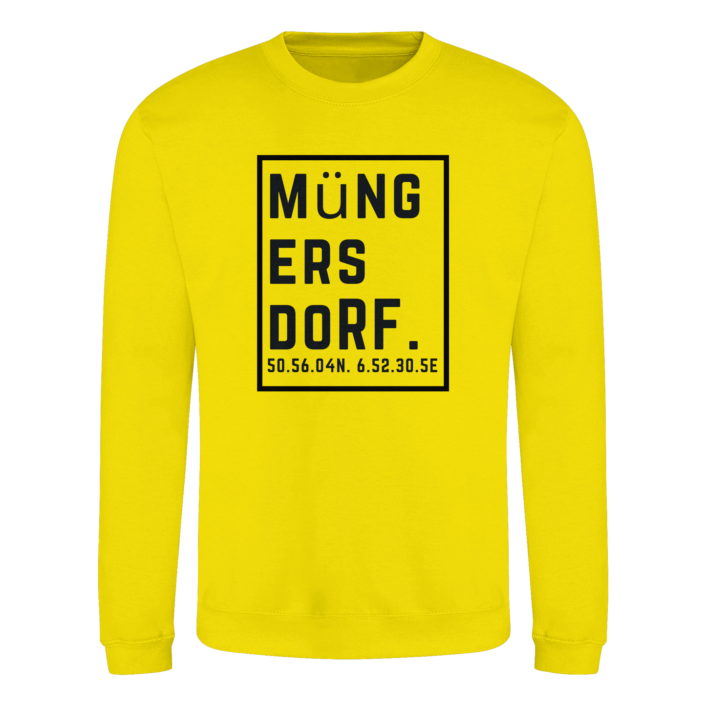 Müngersdorf Koordinaten (großer Druck auf der Brust) - Basic Sweatshirt
