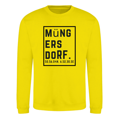 Müngersdorf Koordinaten (großer Druck auf der Brust) - Basic Sweatshirt
