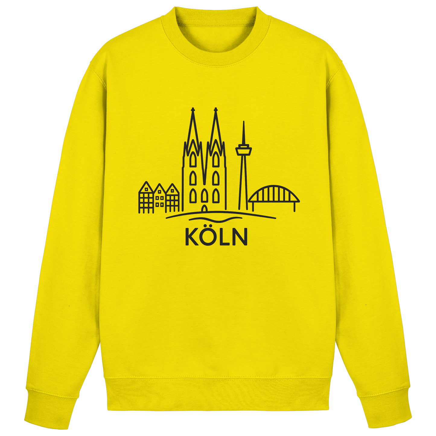 Köln Skyline (großer Druck auf der Brust) - Basic Sweatshirt