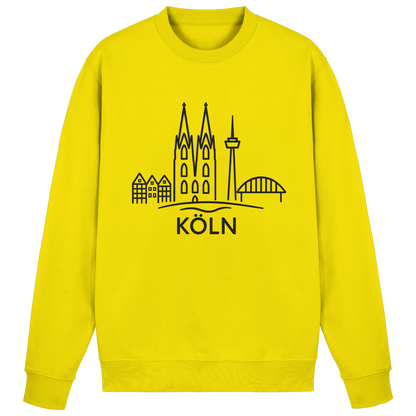 Köln Skyline (großer Druck auf der Brust) - Basic Sweatshirt