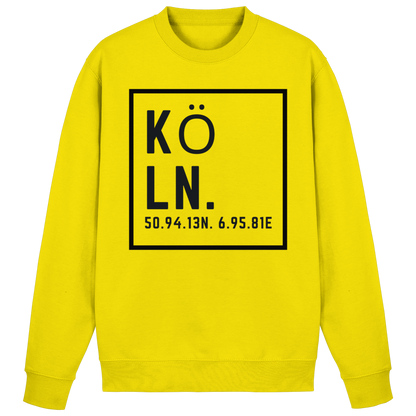 Köln Koordinaten (großer Druck auf der Brust) - Basic Sweatshirt