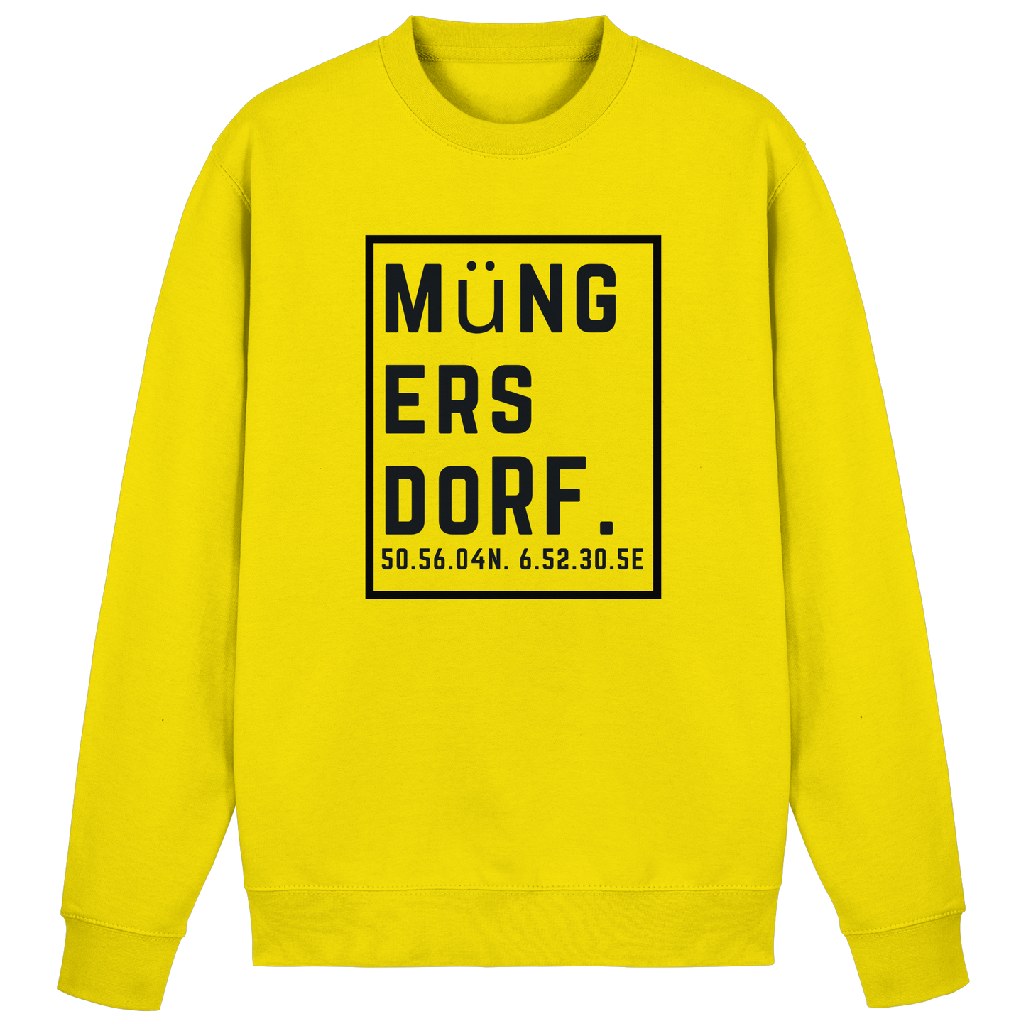 Müngersdorf Koordinaten (großer Druck auf der Brust) - Basic Sweatshirt