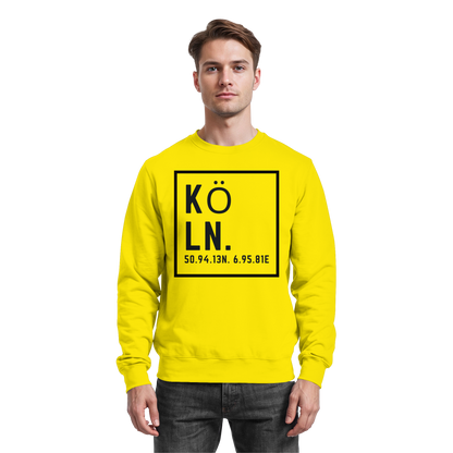 Köln Koordinaten (großer Druck auf der Brust) - Basic Sweatshirt
