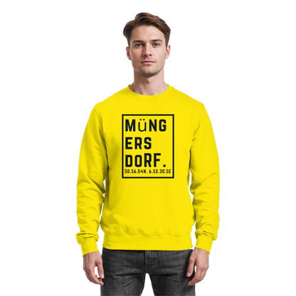 Müngersdorf Koordinaten (großer Druck auf der Brust) - Basic Sweatshirt