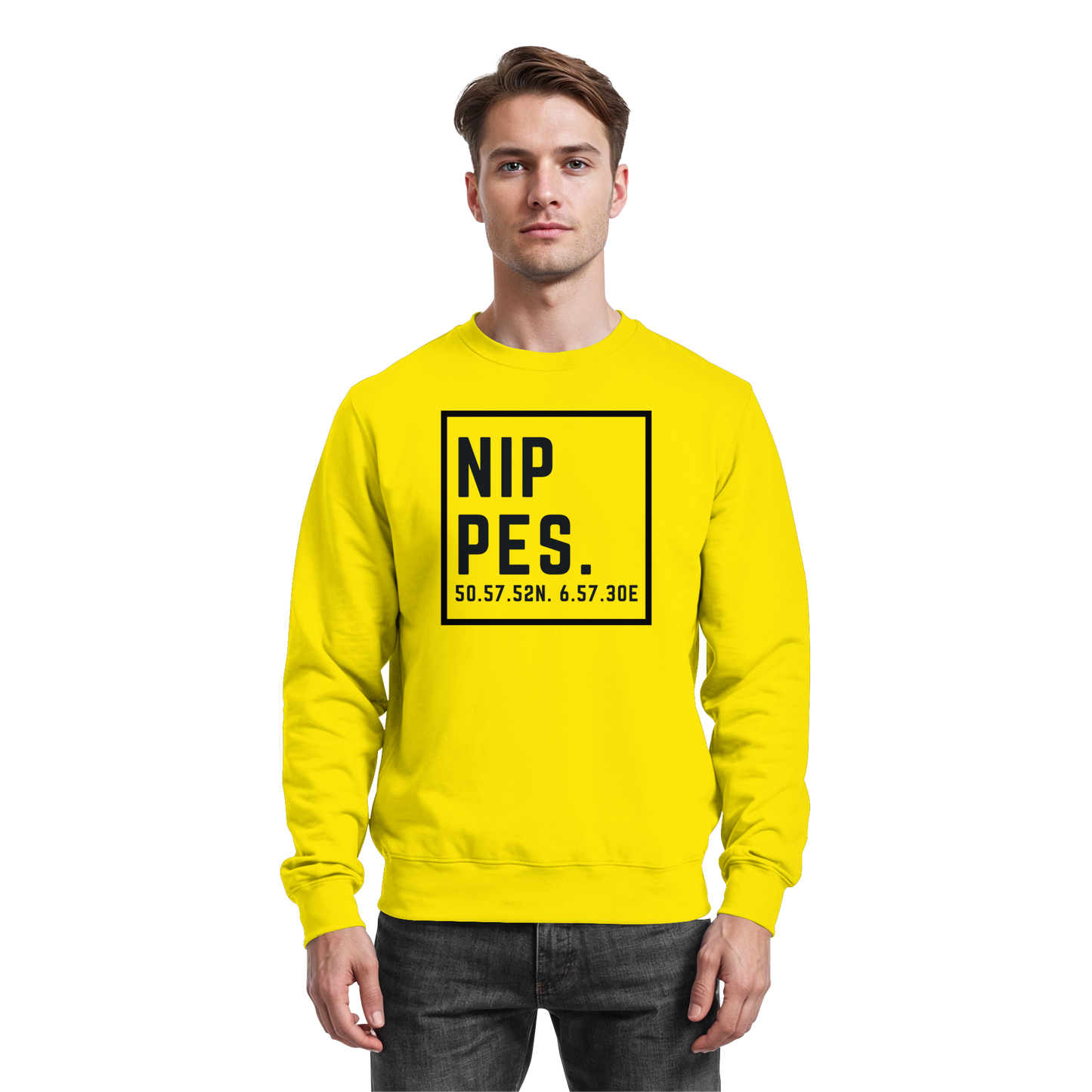 Nippes Koordinaten (großer Druck auf der Brust) - Basic Sweatshirt