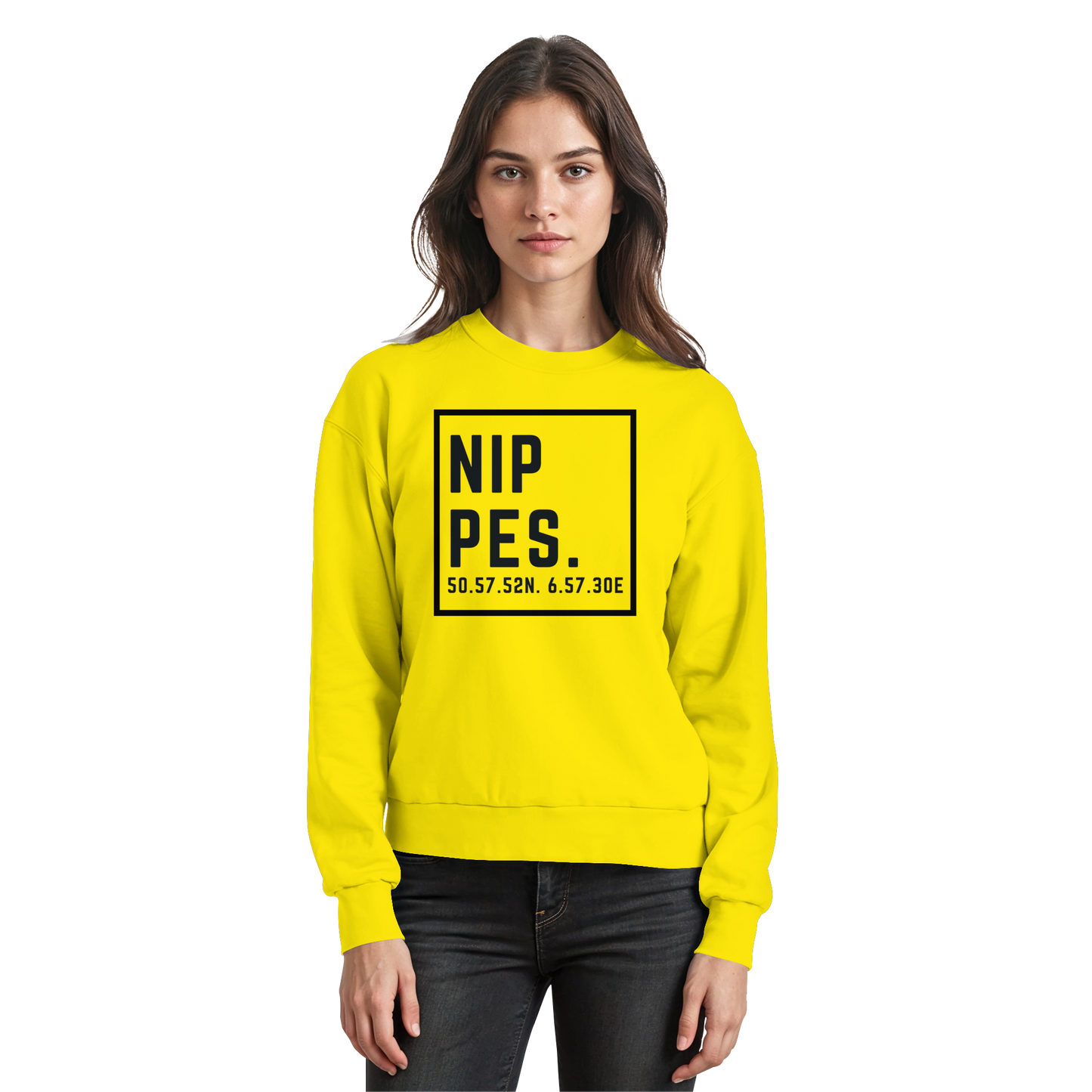 Nippes Koordinaten (großer Druck auf der Brust) - Basic Sweatshirt