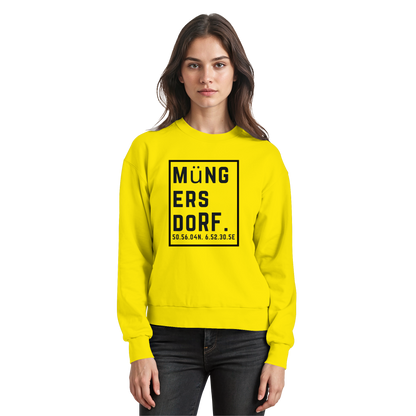 Müngersdorf Koordinaten (großer Druck auf der Brust) - Basic Sweatshirt