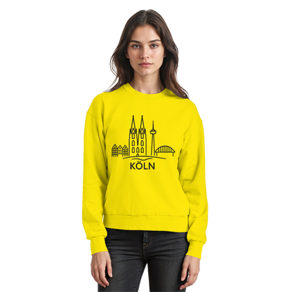 Köln Skyline (großer Druck auf der Brust) - Basic Sweatshirt