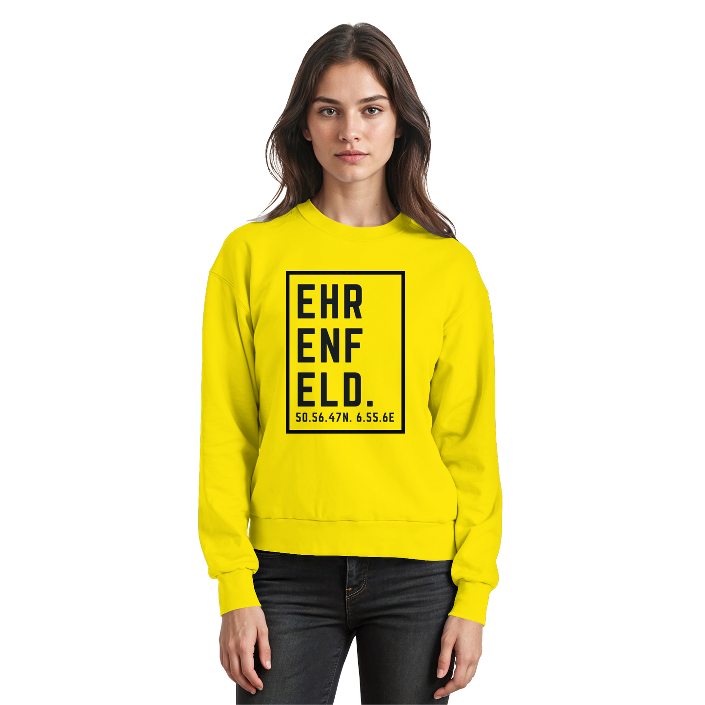 Ehrenfeld Koordinaten (großer Druck auf der Brust) - Basic Sweatshirt