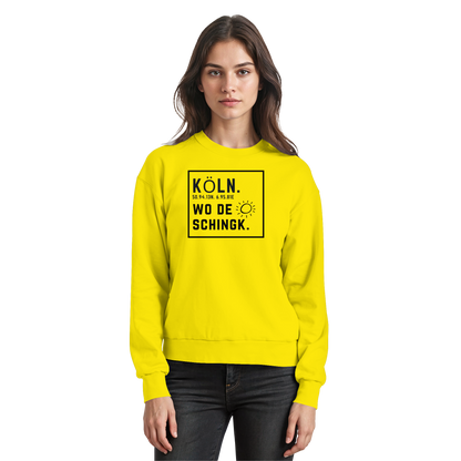Wo de Sonn schingk - Köln Druck   - Basic Sweatshirt