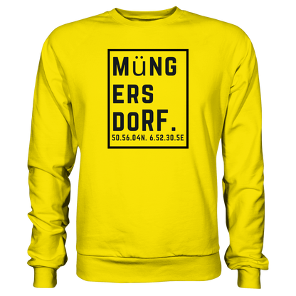 Müngersdorf Koordinaten (großer Druck auf der Brust) - Basic Sweatshirt