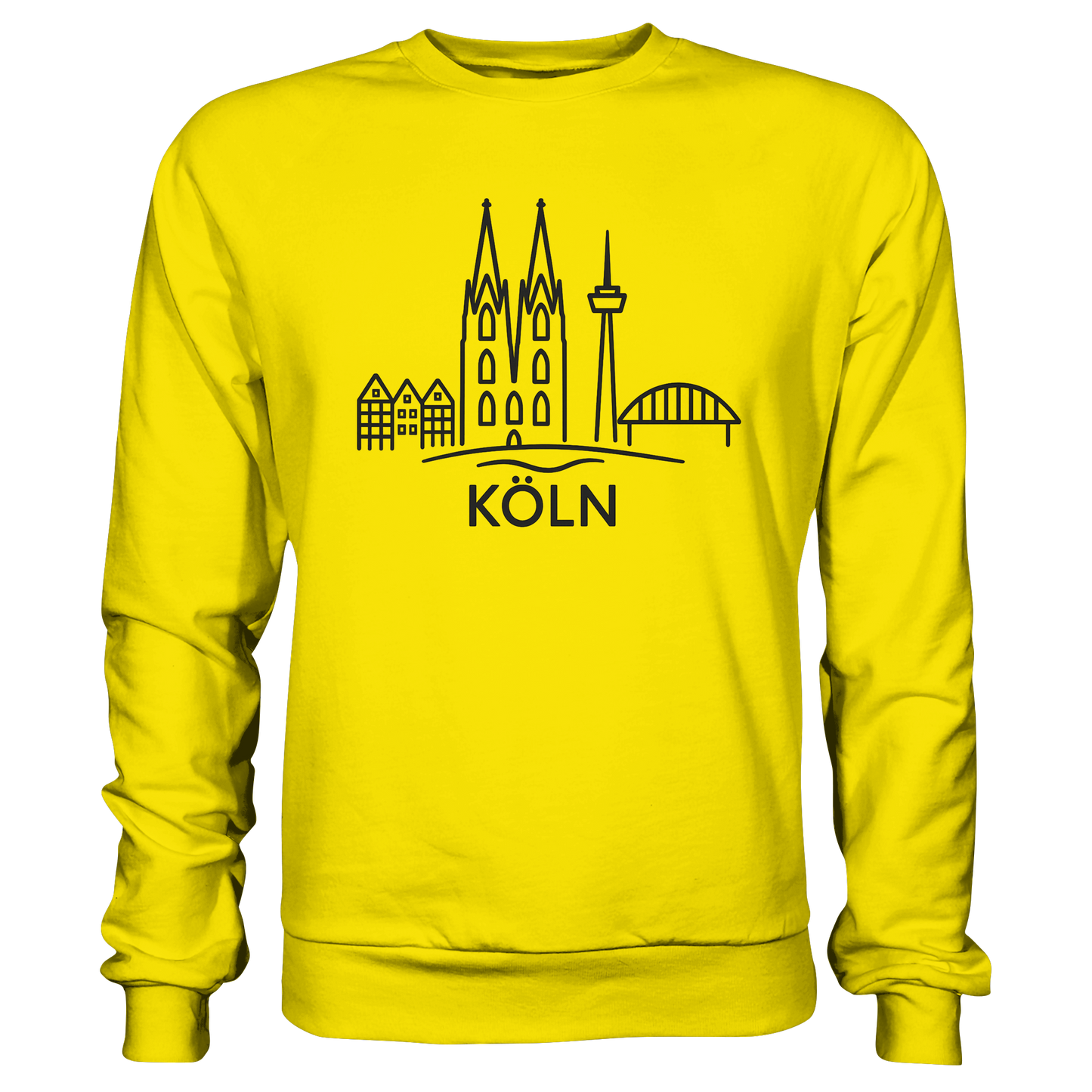 Köln Skyline (großer Druck auf der Brust) - Basic Sweatshirt