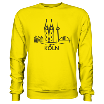 Köln Skyline (großer Druck auf der Brust) - Basic Sweatshirt