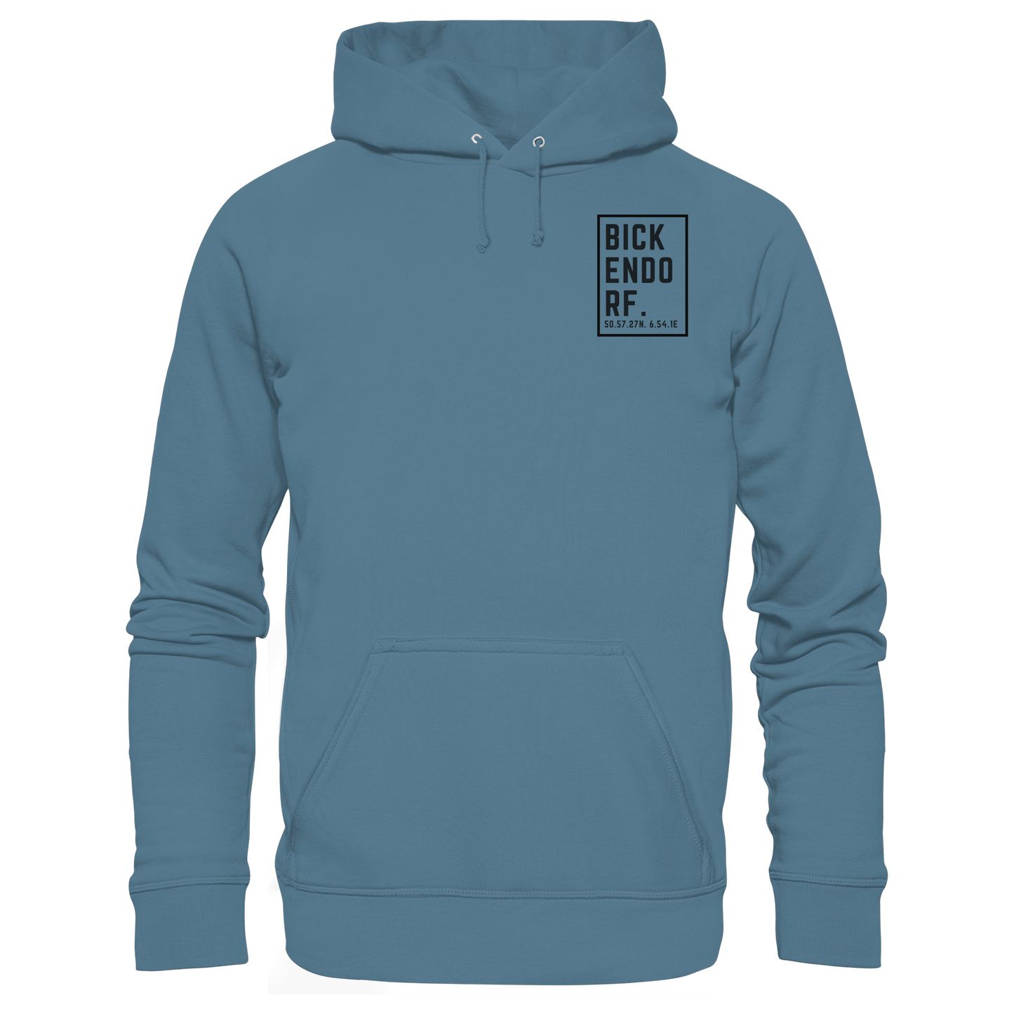Bickendorf Koordinaten (kleiner Druck auf der Brust) - Basic Unisex Hoodie
