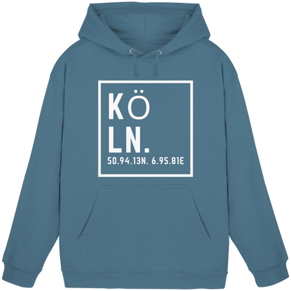 Köln Koordinaten (großer Druck auf der Brust) - Basic Unisex Hoodie