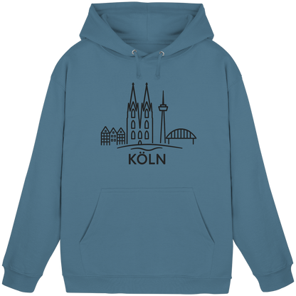 Köln Skyline (großer Druck auf der Brust) - Basic Unisex Hoodie