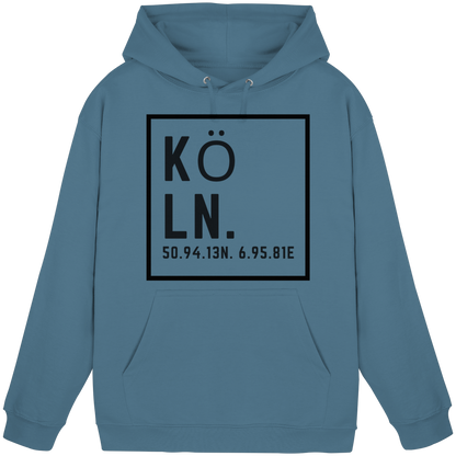 Köln Koordinaten (großer Druck auf der Brust) - Basic Unisex Hoodie