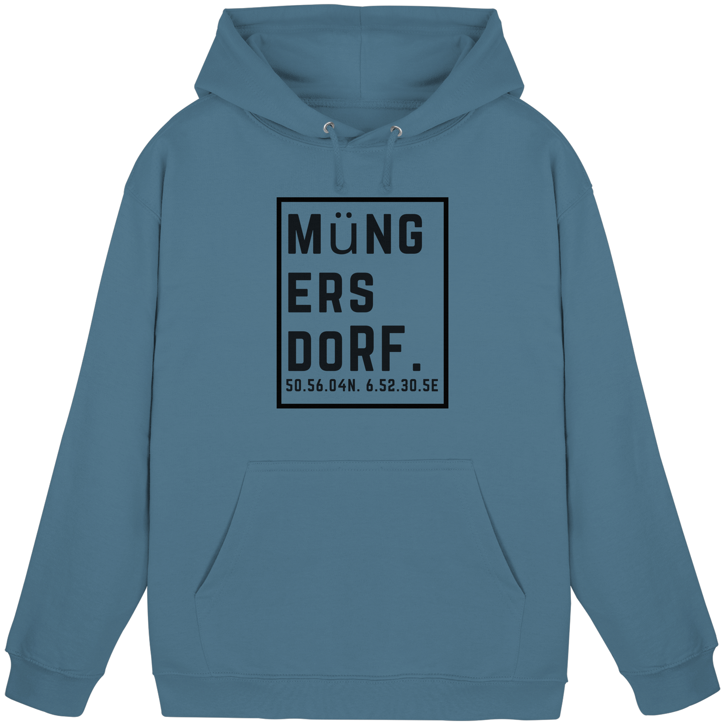 Müngersdorf Koordinaten (großer Druck auf der Brust) - Basic Unisex Hoodie