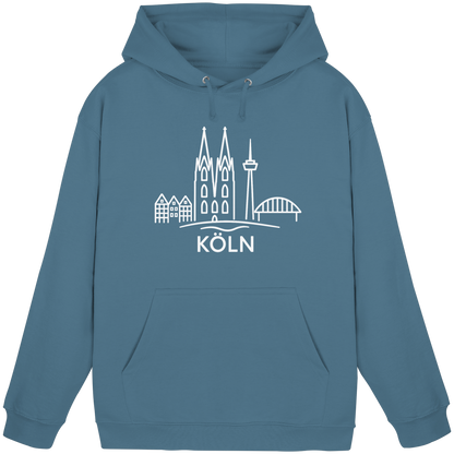 Köln Skyline (großer Druck auf der Brust) - Basic Unisex Hoodie
