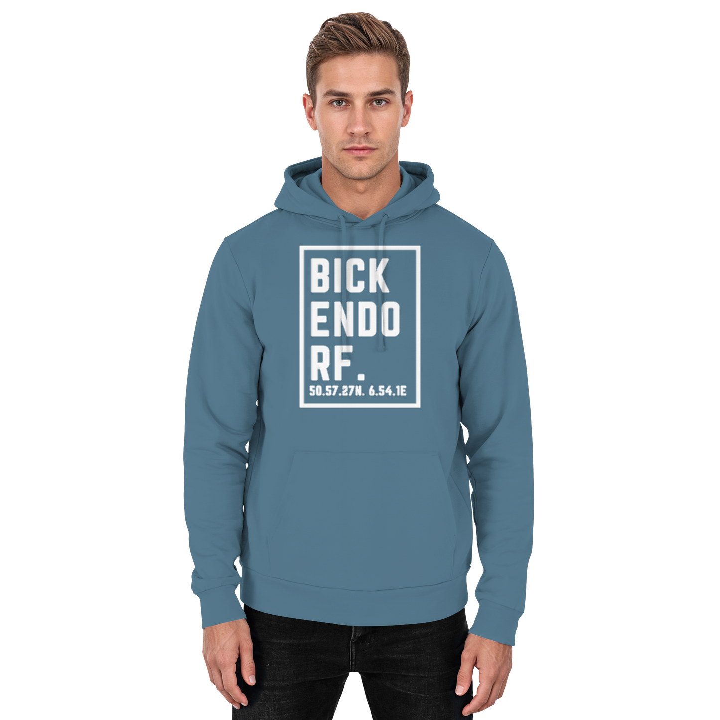 Bickendorf Koordinaten (großer Druck auf der Brust) - Basic Unisex Hoodie