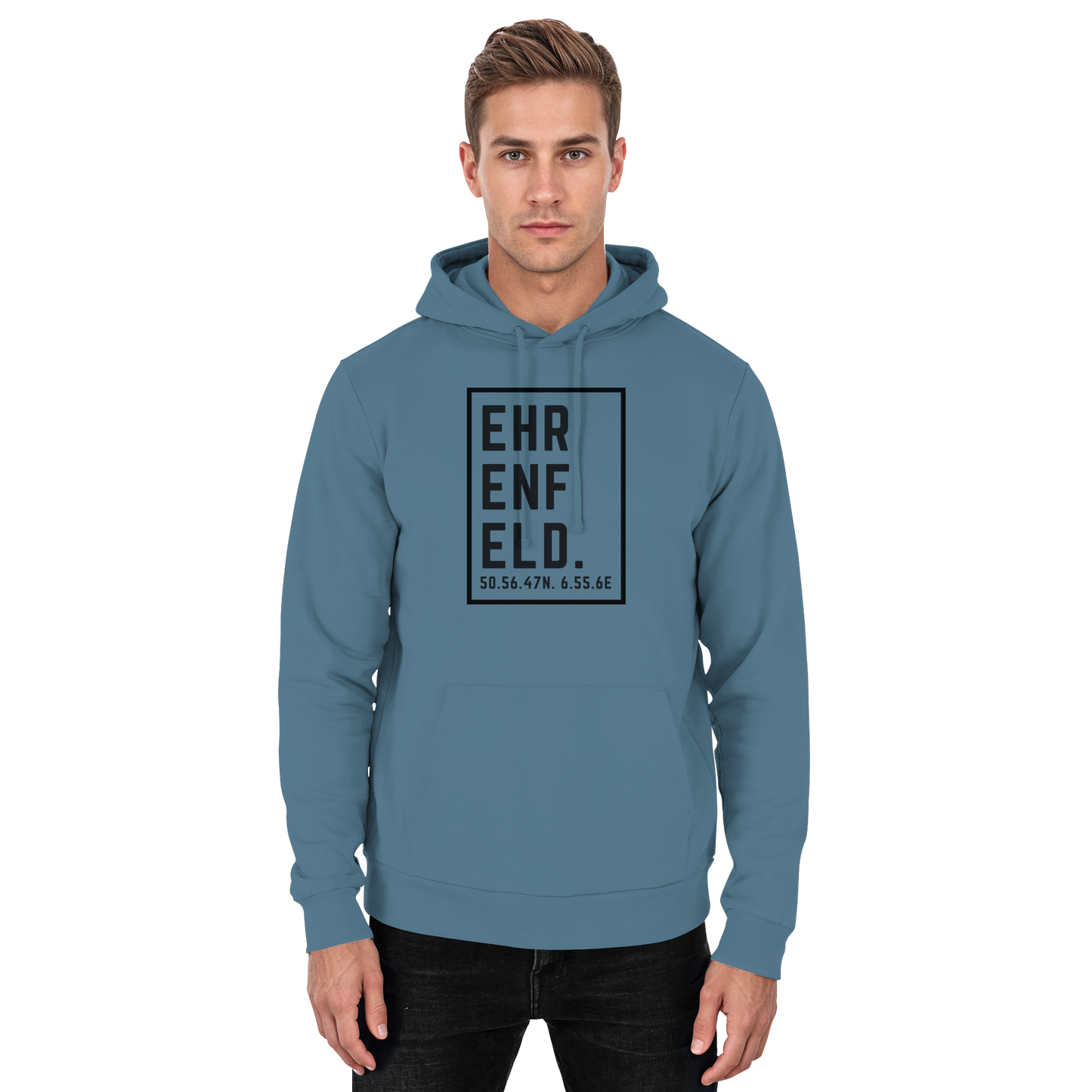Ehrenfeld Koordinaten (großer Druck auf der Brust) - Basic Unisex Hoodie