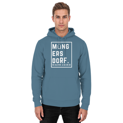 Müngersdorf Koordinaten (großer Druck auf der Brust) - Basic Unisex Hoodie