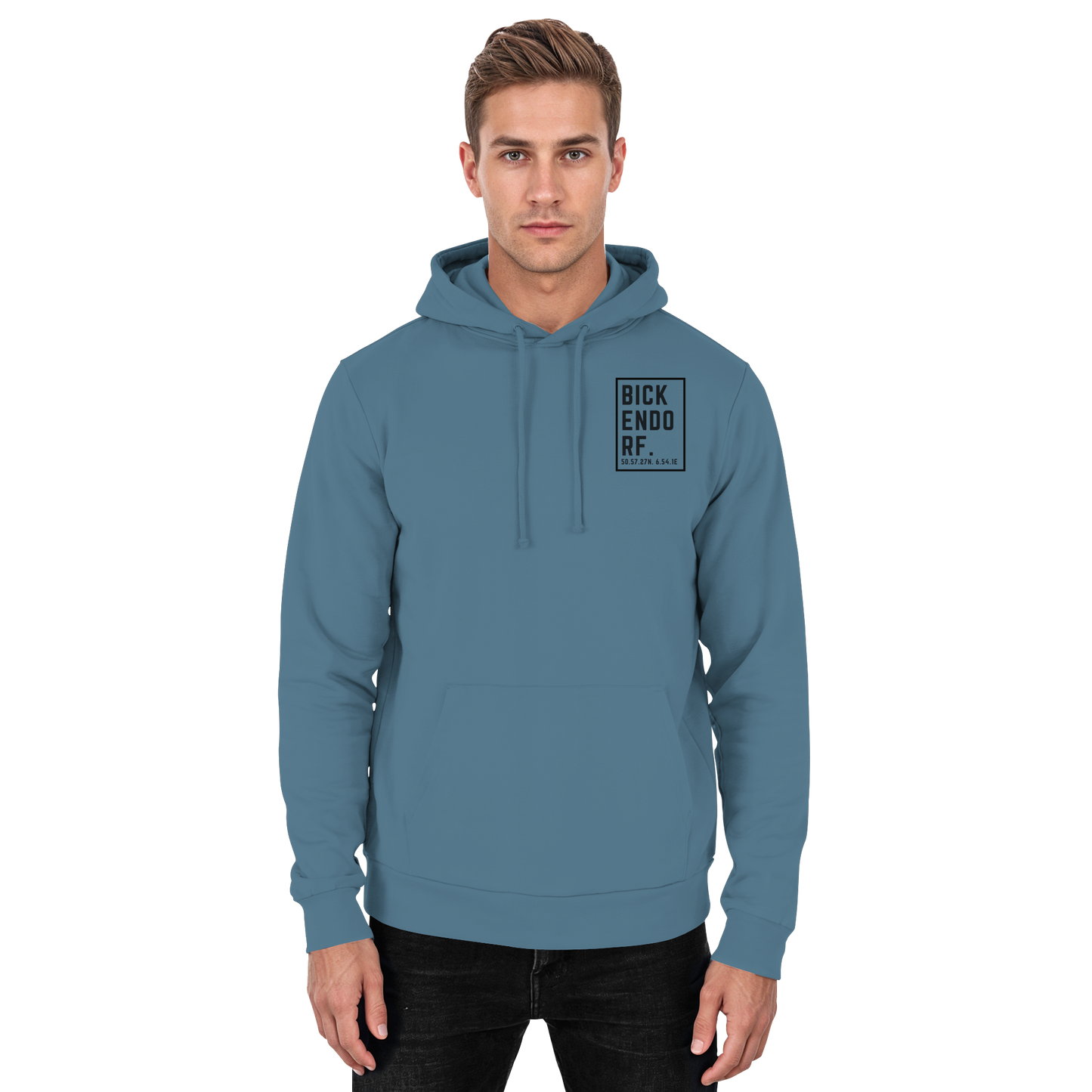 Bickendorf Koordinaten (kleiner Druck auf der Brust) - Basic Unisex Hoodie