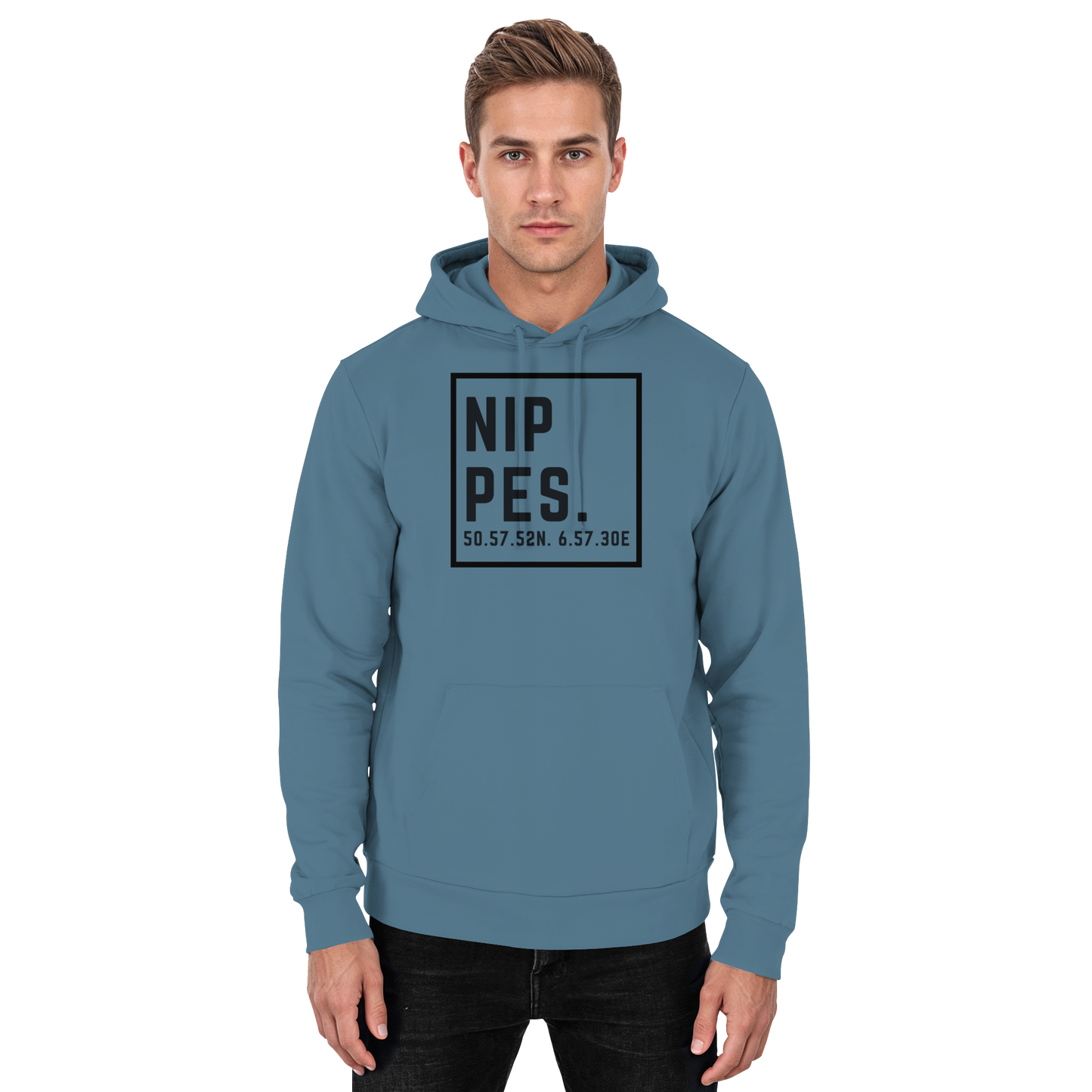 Nippes Koordinaten (großer Druck auf der Brust) - Basic Unisex Hoodie
