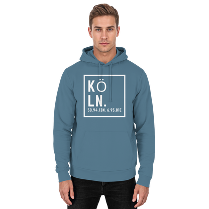 Köln Koordinaten (großer Druck auf der Brust) - Basic Unisex Hoodie