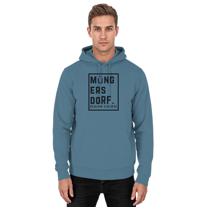 Müngersdorf Koordinaten (großer Druck auf der Brust) - Basic Unisex Hoodie