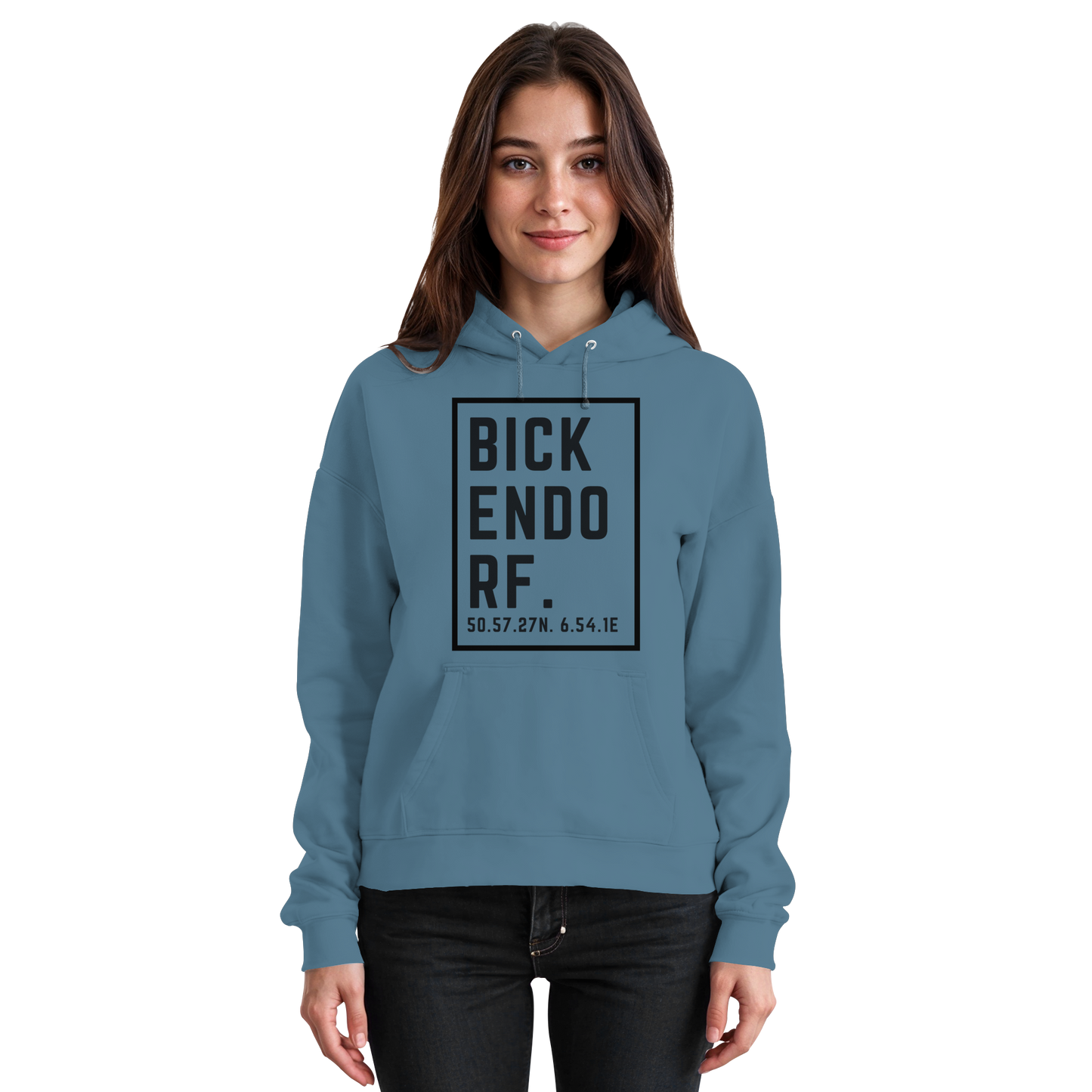 Bickendorf Koordinaten (großer Druck auf der Brust) - Basic Unisex Hoodie