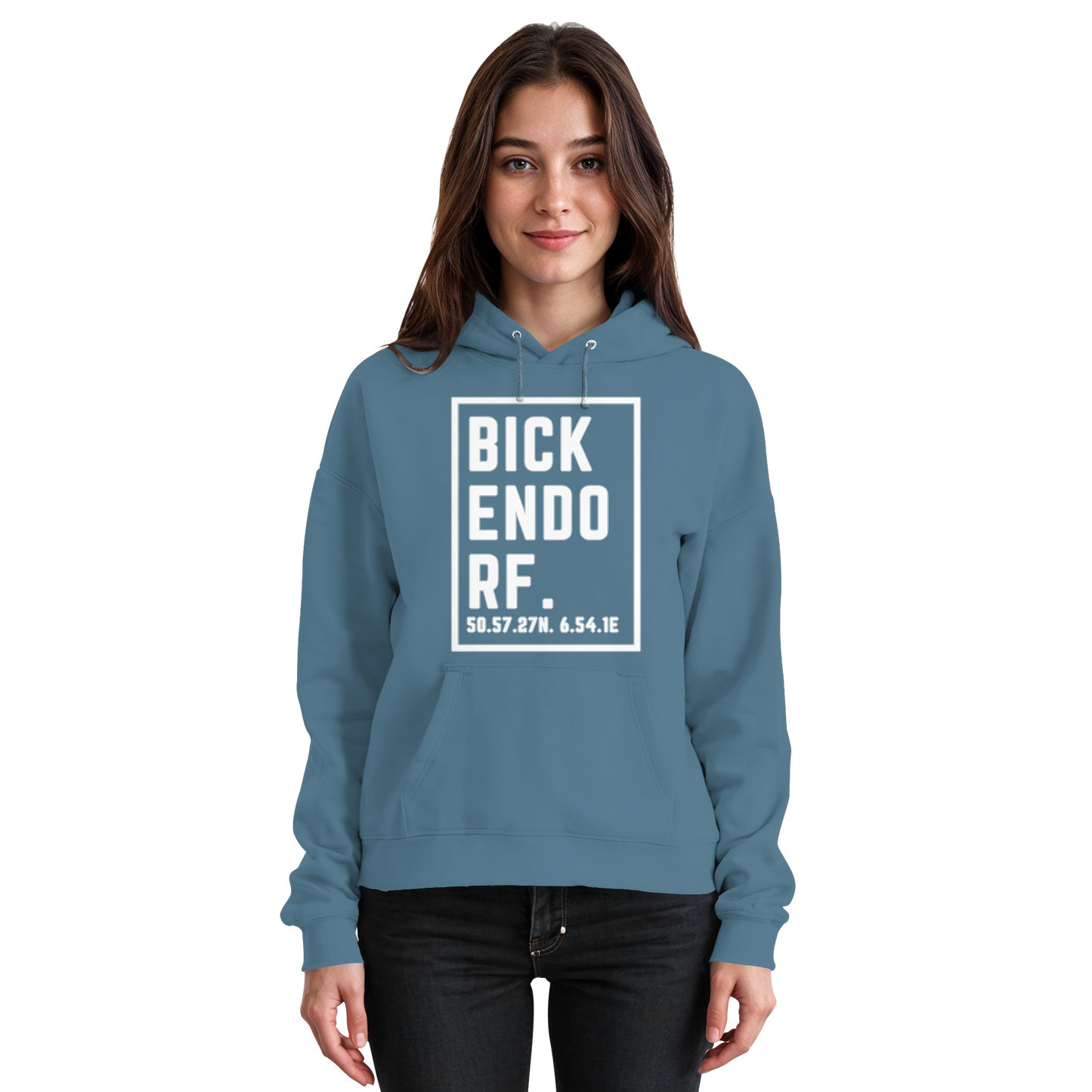 Bickendorf Koordinaten (großer Druck auf der Brust) - Basic Unisex Hoodie