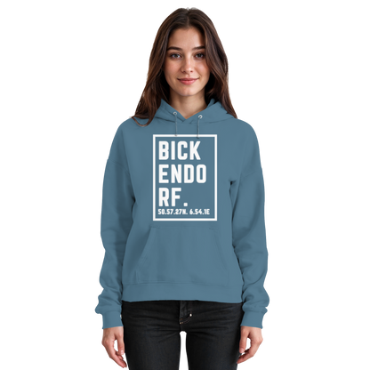 Bickendorf Koordinaten (großer Druck auf der Brust) - Basic Unisex Hoodie